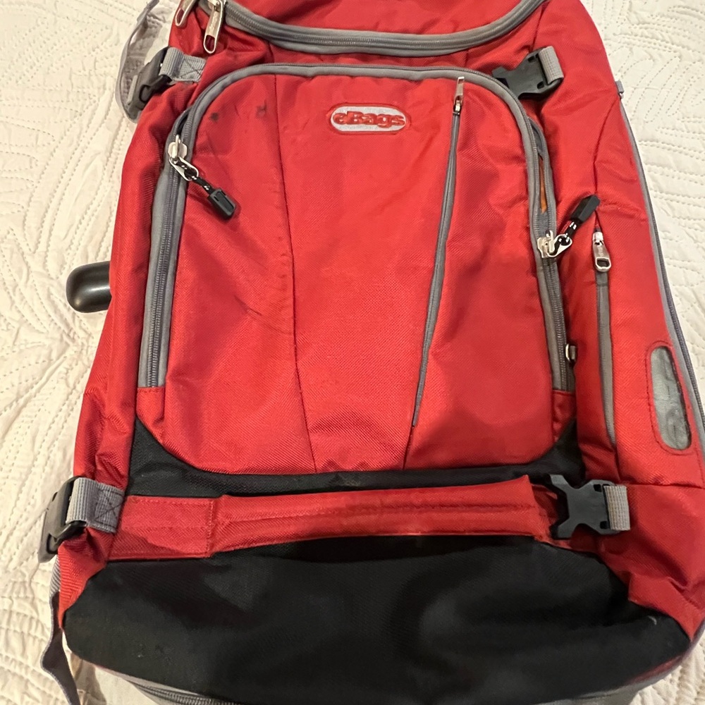 eBags Red and Black Men's Backpack
